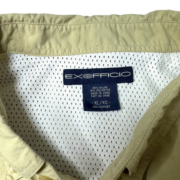 ExOfficio Khaki Long Sleeve Button Down Utility Shirt XL Outdoor - Picture 4 of 9